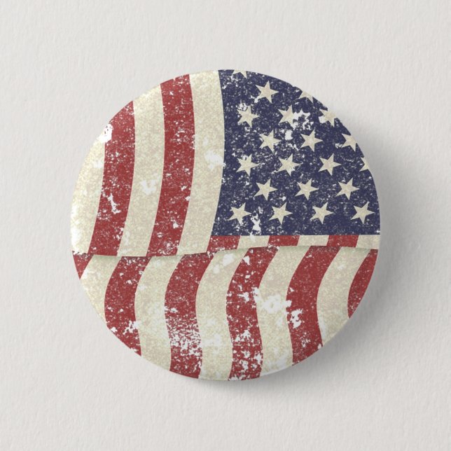 Falsche amerikanische Flagge - vertikal Button (Vorderseite)
