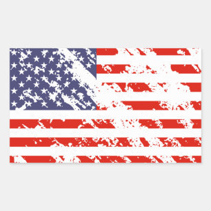 Falsche amerikanische Flaggenaufkleber Rechteck Rechteckiger Aufkleber