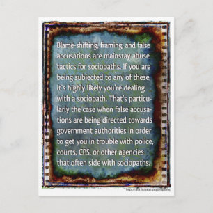 Falsche Anschuldigungen Postkarte