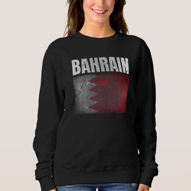 Falsche Bahrain-Flagge Grafik für Männer Frauen Ki Sweatshirt (Vorderseite)