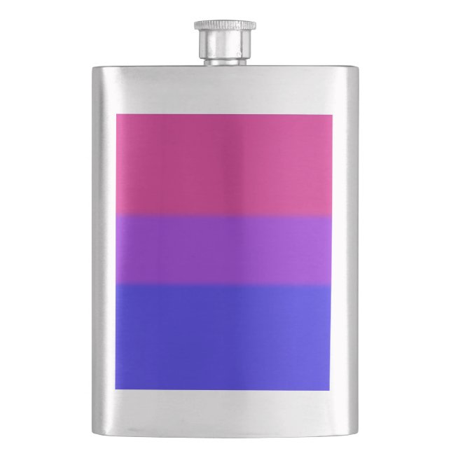 Falsche Bisexuelle Flagge Flachmann (Vorderseite)