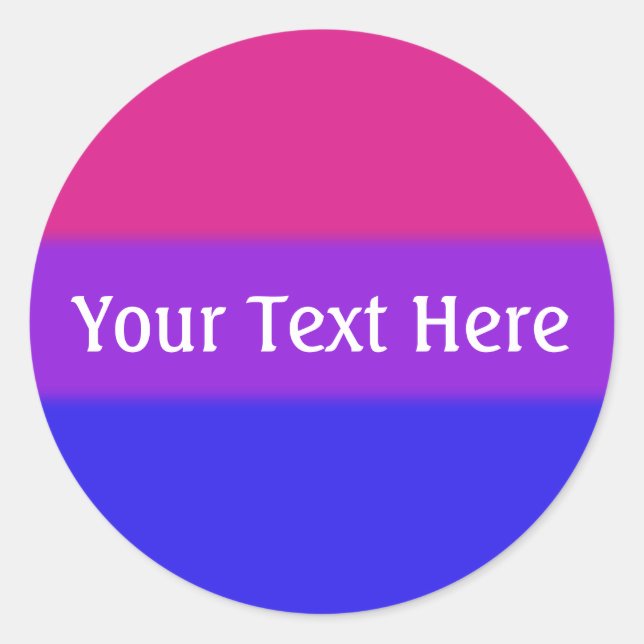 Falsche Bisexuelle Flagge Runder Aufkleber (Vorderseite)