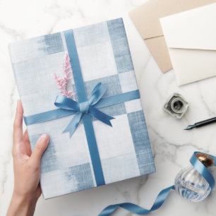 Falsche blaue weiße Denim-Jeans-Geburtstags Geschenkpapier