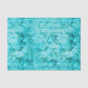 Falsche Blue-Rose-Collage Seidenpapier