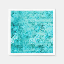 Falsche Blue-Rose-Collage Serviette