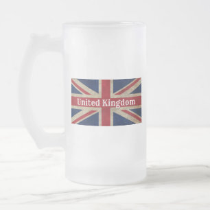 Falsche britische Flagge Mattglas Bierglas