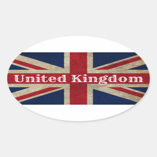 Falsche britische Flagge Ovaler Aufkleber