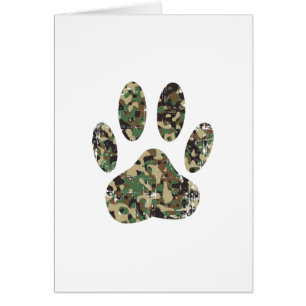 Falsche Camouflage Dog Paw Print