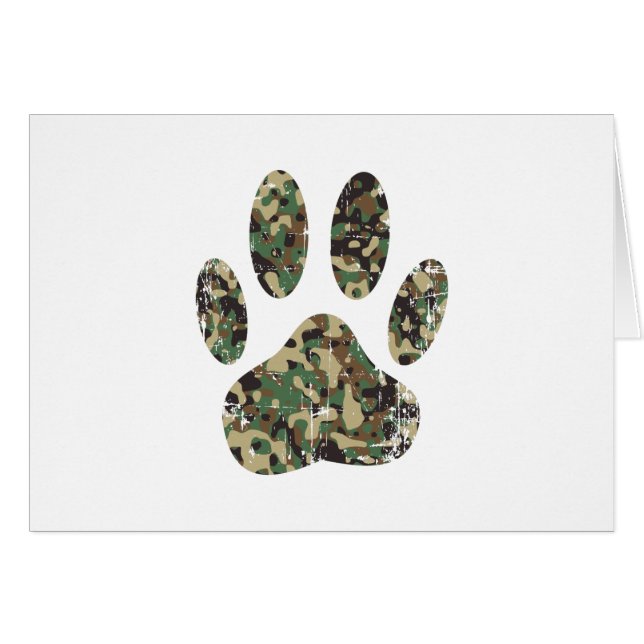 Falsche Camouflage Dog Paw Print (Vorderseite (Horizontal))