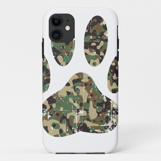 Falsche Camouflage Dog Paw Print Case-Mate iPhone Hülle (Rückseite)