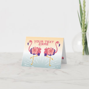 Falsche Dankeschön Karte Flamingos Sunset Card