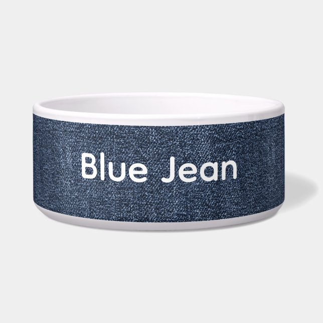 Falsche Denim-Blaujeans-Geburtstag Napf (Vorderseite)