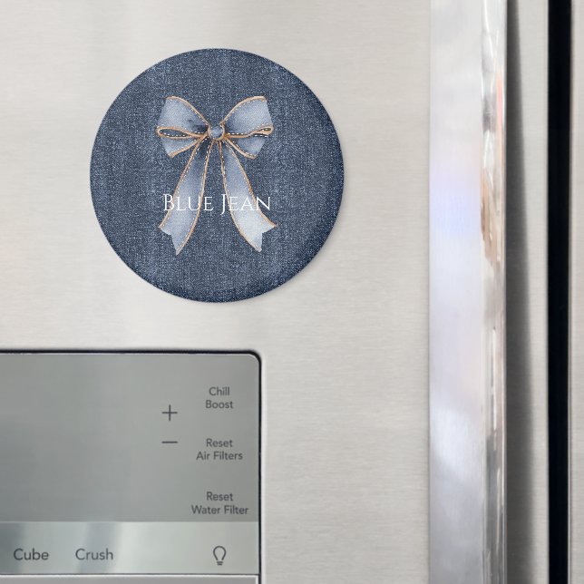 Falsche Denim-Blaujeans-Schleife Magnet (In Situ (Kühlschrank))