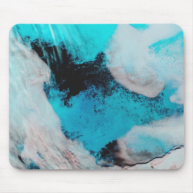 Falsche Farbansicht von Polynya (offenes Wasser) Mousepad (Vorne)
