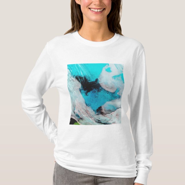 Falsche Farbansicht von Polynya (offenes Wasser) T-Shirt (Vorderseite)