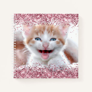Falsche funkelnde rosa glitzernde Fotozeichnung Notizbuch