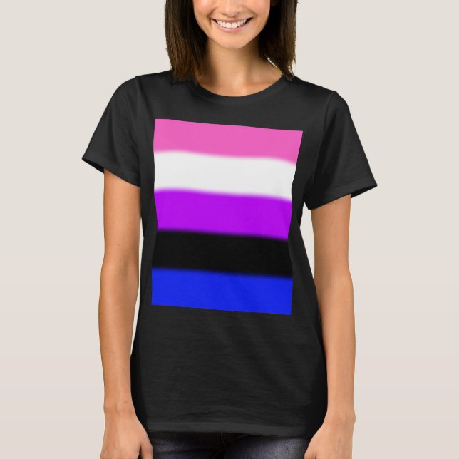 Falsche Genderfluid-Stolperflagge T-Shirt (Vorderseite)
