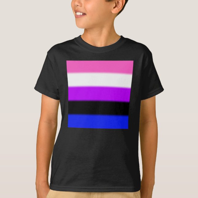 Falsche Genderfluid-Stolperflagge T-Shirt (Vorderseite)