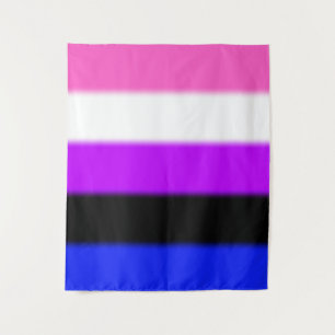 Falsche Genderfluid-Stolperflagge Wandteppich