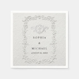 Falsche geprägte Blumen-Hochzeitshandtücher Serviette