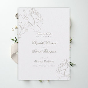 Falsche geprägte Rosen Perlen formelle klassische Save The Date