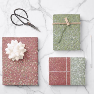 Falsche Glitter-Bling-Geschenkpapierbögen Geschenkpapier Set