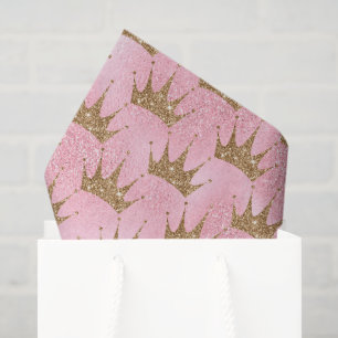 Falsche Glitter-Prinzessinnen-Goldkrone-Party-Tasc Seidenpapier