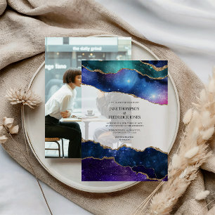 Falsche Glitzer Geode Galaxie Achat Kosmische Hoch