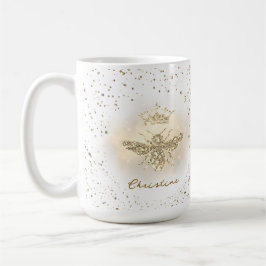 falsche Glitzer Queen Bee Kaffeetasse