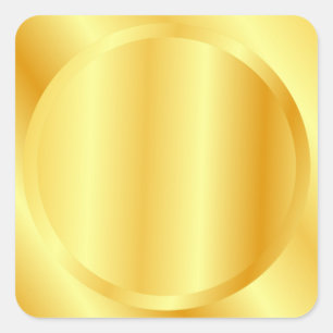 Falsche Gold benutzerdefinierte metallische Ansich Quadratischer Aufkleber