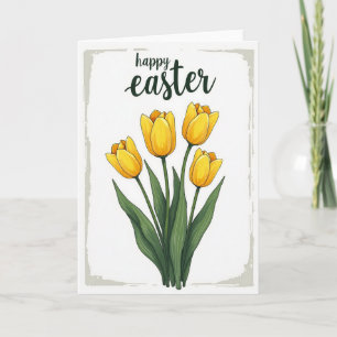 Falsche Gold-Frühlingsblumenkarte Karte