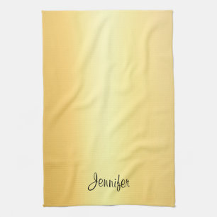 Falsche Gold-Handschrift-Name-Vorlage Modern Geschirrtuch