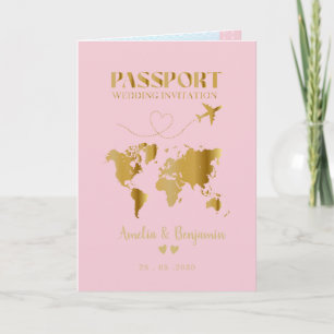 Falsche Gold-Herz-Pass-Hochzeit am Reiseziel  Einladung