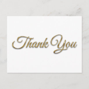 Falsche Gold-Metallfolie Glam Danke Postkarte