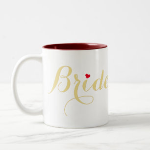Falsche Goldbraut Brautparty Hochzeitsfeier Herz Zweifarbige Tasse