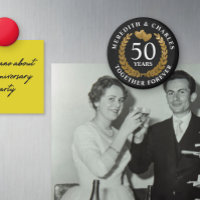 Falsche goldene Herzen & Kranz 50. Hochzeitstag