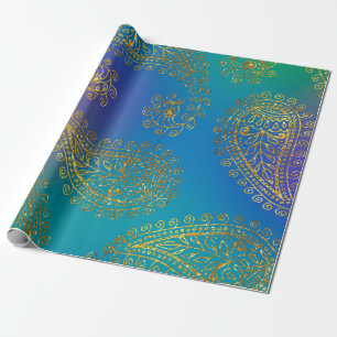 Falsche Goldfolie Arabian Bollywood Geschenkpapier