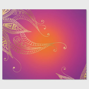 Falsche Goldfolie Arabian Bollywood Geschenkpapier