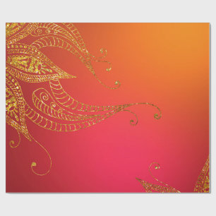 Falsche Goldfolie Arabische Bollywood Geschenkpapier