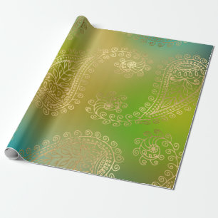 Falsche Goldfolie Arabisches Muster Geschenkpapier