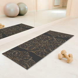 Falsche Goldfolie auf dunkelgrauem dekorativen Man Yogamatte