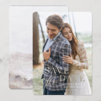 Falsche Goldfolie Herbst-Hochzeit Save the Date