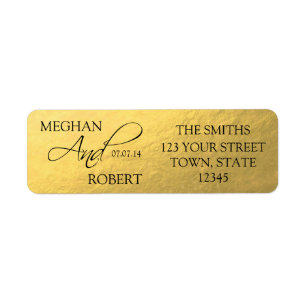 Falsche Goldfolie Save the Date Braut Bräutigam Ad