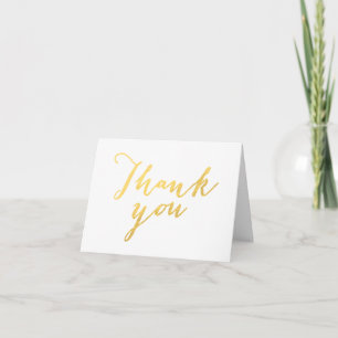 Falsche Goldfolie Schrift Chic Hochzeit Danke Kart