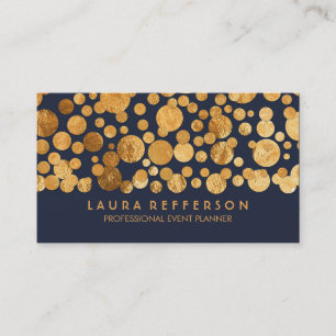 Falsche Goldfolien-Konfetti Navy Vintage Visitenkarte