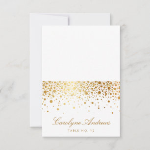Falsche Goldfolien-Konfetti-Punkte Elegante Platzk Einladung