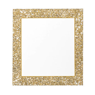 Falsche goldgelbe Glitter-Textur-Grafik Notizblock