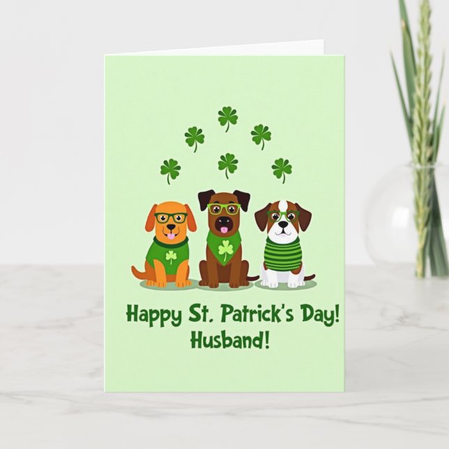 Falsche Goldhunde St. Patrick Karte (Vorderseite)