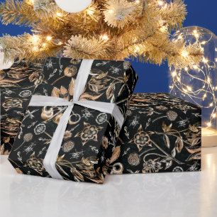 Falsche Goldkäfer Blumen Blätter Kirschfrüchte Geschenkpapier