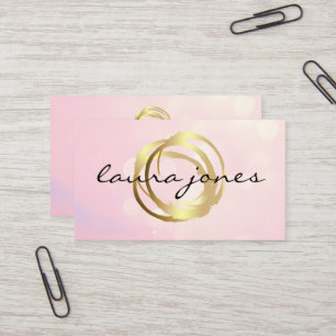 Falsche goldlackierte Kreis Designer Visitenkarte